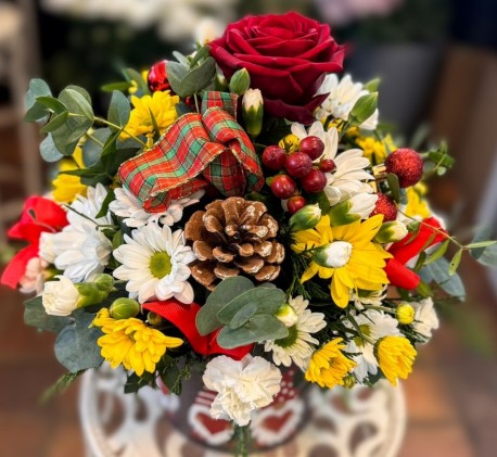 Petite Christmas Pot Arrangement