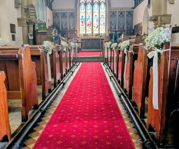 Ceremony and reception flowers for a Flintshire wedding by Elimay's Flowers